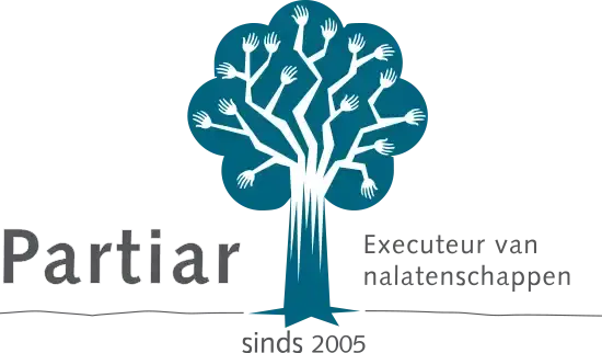 Logo van Partiar met een gestileerde boom waarvan de takken uit handen bestaan.